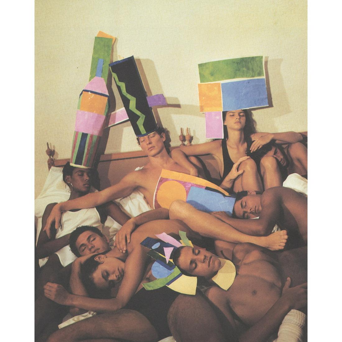 BRUCE WEBER - Ricardo & Friends, Copacabana: Artist: BRUCE WEBER Print Title: Ricardo & Friends, Copacabana Medium: Color Photo-Lithograph Printing Date: 1980's Printed in the USA Image Size approx: 8.25 X 6.5 inches Bruce Weber is an American f