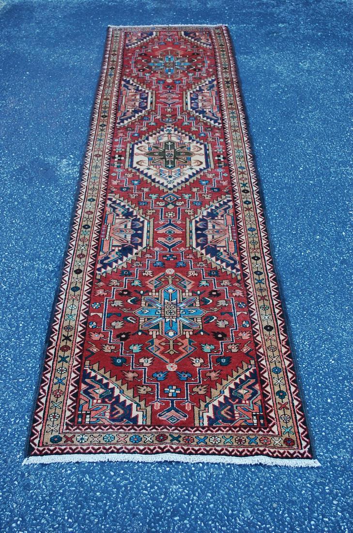 c1930s ANTIQUE HERI Z RUNNER RUG 2' 5" x 10' 7" great (1 of 7)