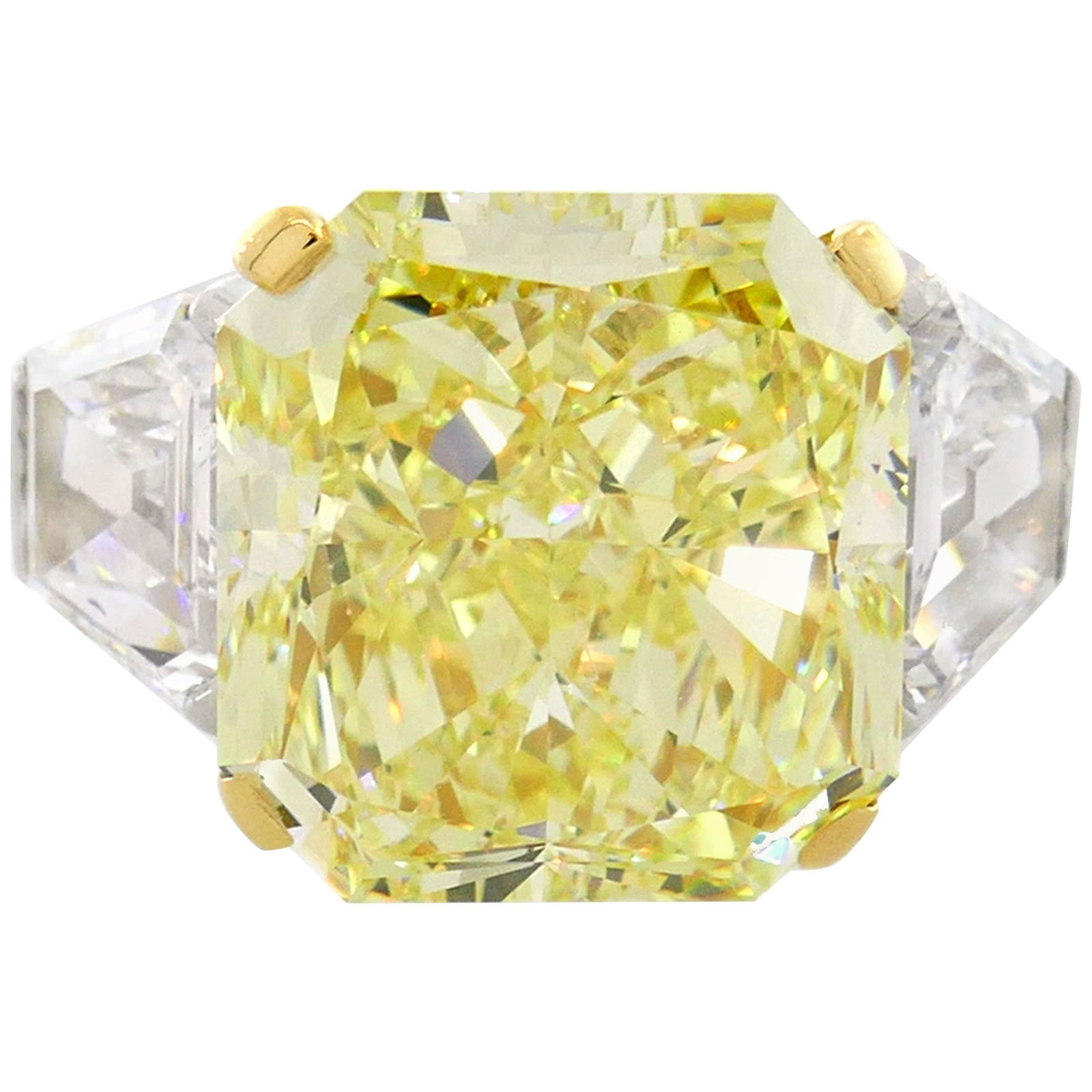Graff Fancy Yellow Diamond Platinum Ring 10.62 Carat (1 of 11)
