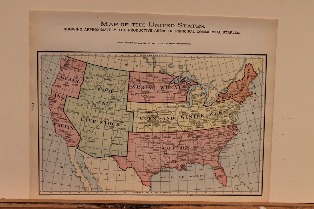 1901 Commercial Map of the US (1 of 3)