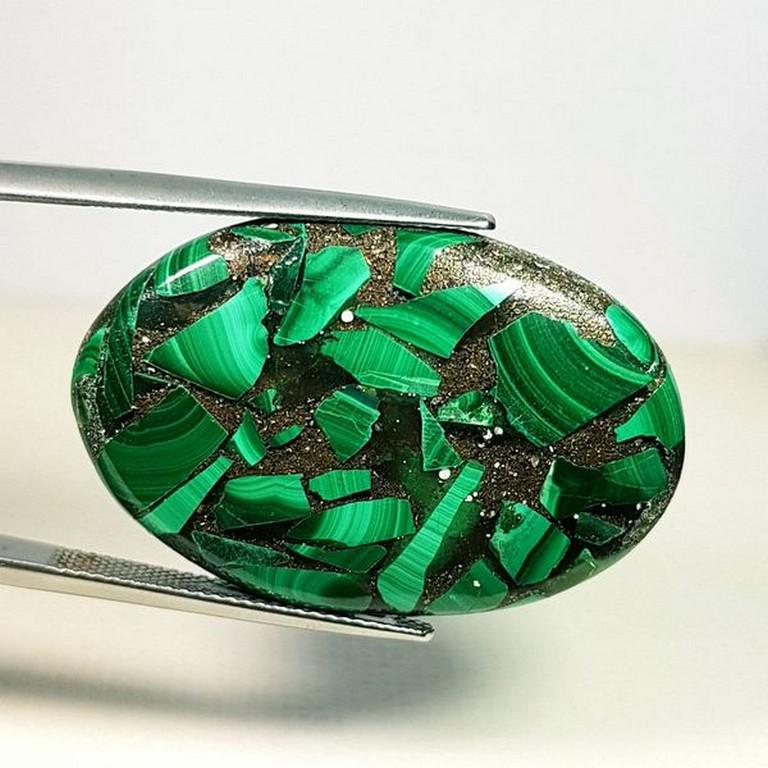 34.46 ct Natural Copper Malachite (1 of 5)