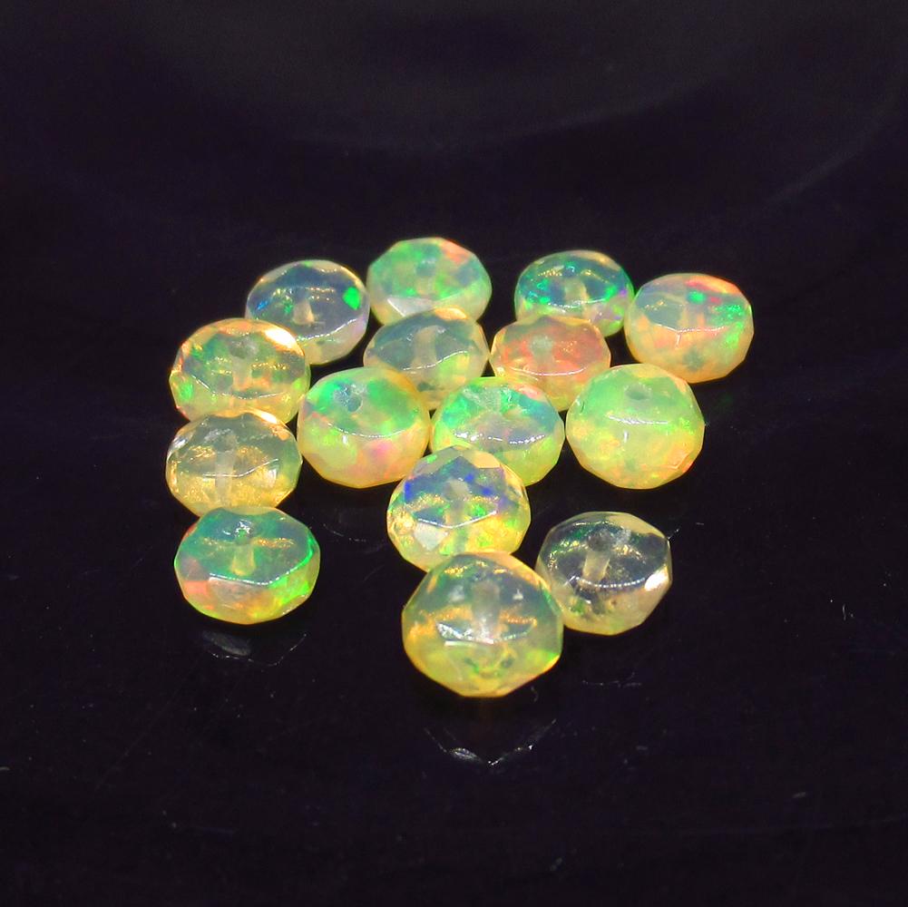 3.76 Ct Natural 15 Ethiopian Drilled Faceted Fire Opal (1 of 2)