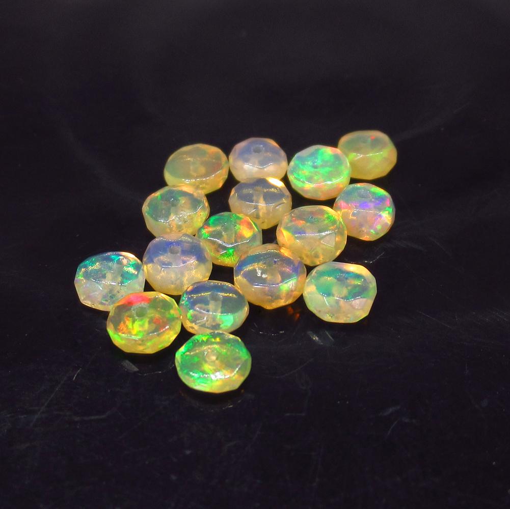 3.58 Ct Natural 15 Ethiopian Drilled Faceted Fire Opal (1 of 2)