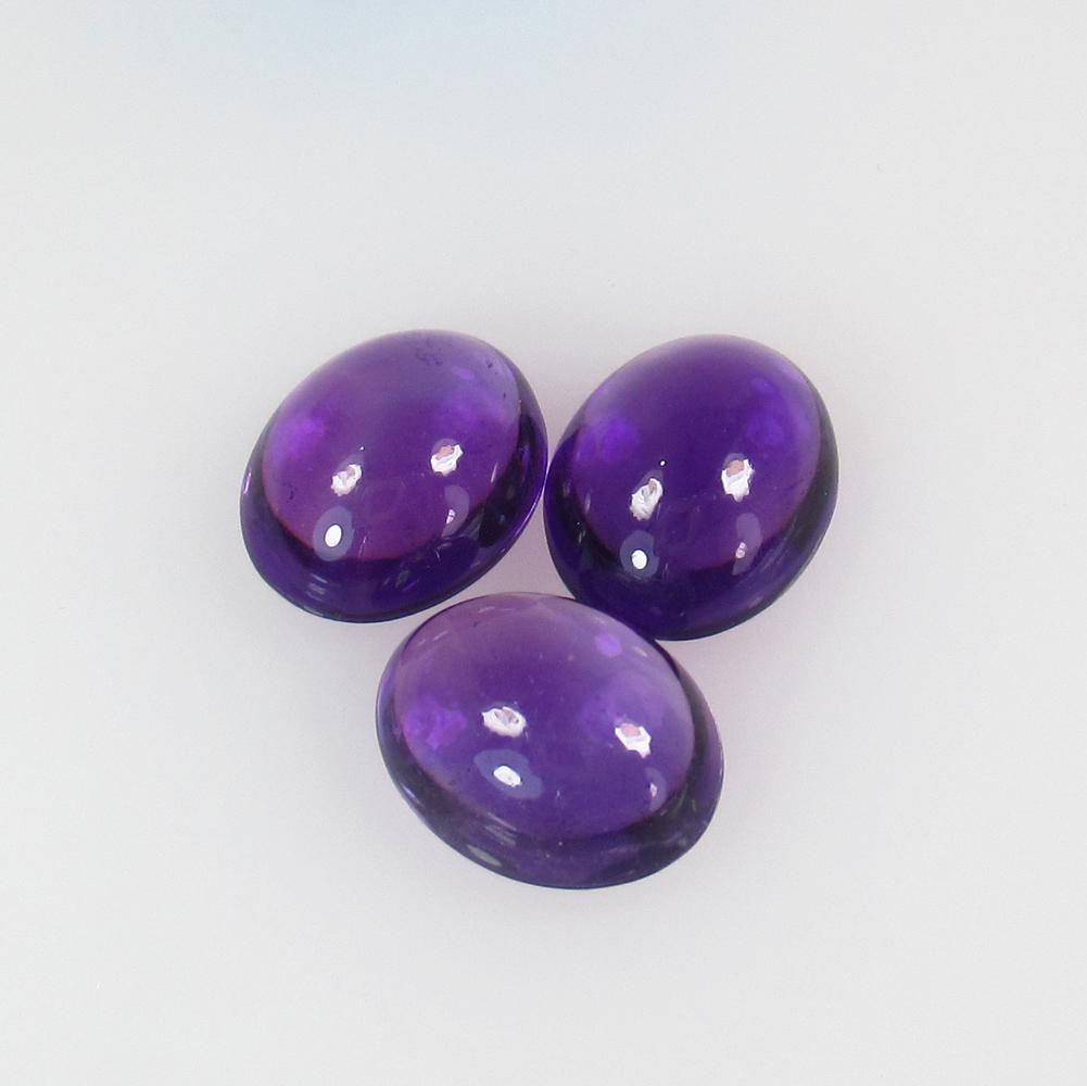 6.88 Ct Natural 3 Purple Amethyst Oval Set (1 of 2)