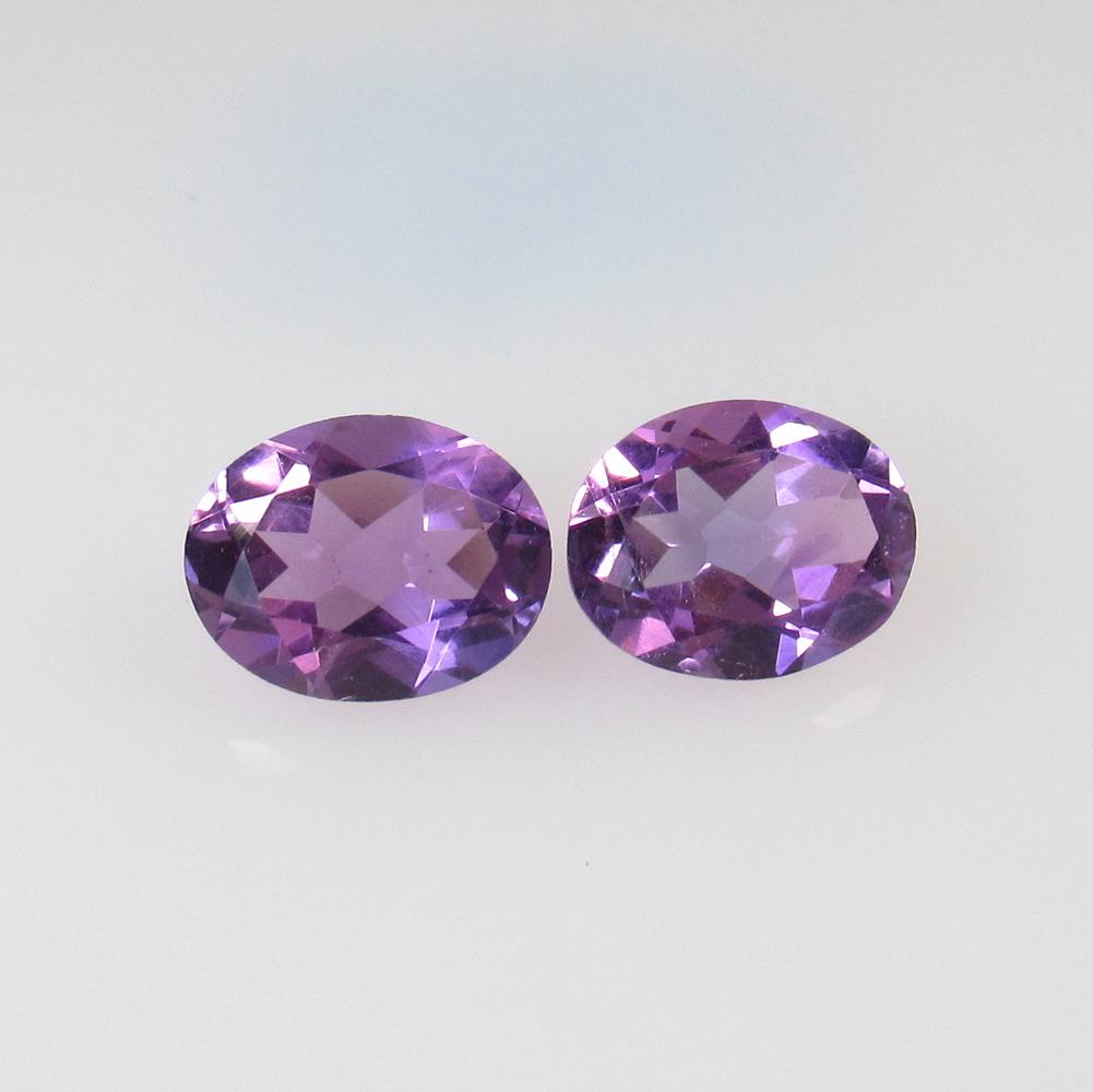 3.13 Ct Natural Purple Amethyst Oval Pair (1 of 2)
