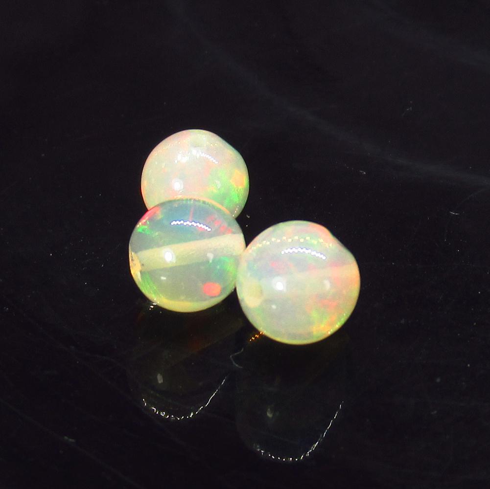 2.10 Ct Natural 3 Drilled Multi-Color Fire Opal Ball (1 of 2)