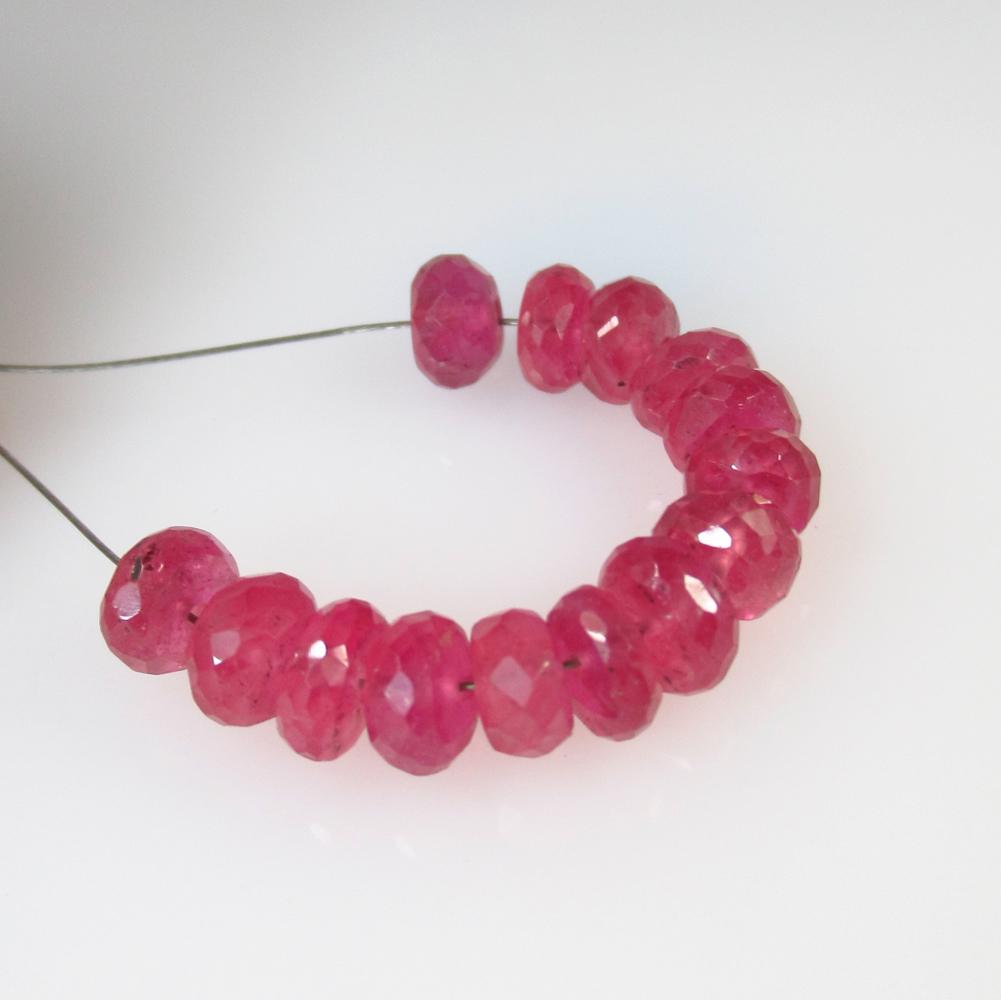16.76 Ctw Natural 14 Mozambique Red Ruby Round Beads (1 of 2)