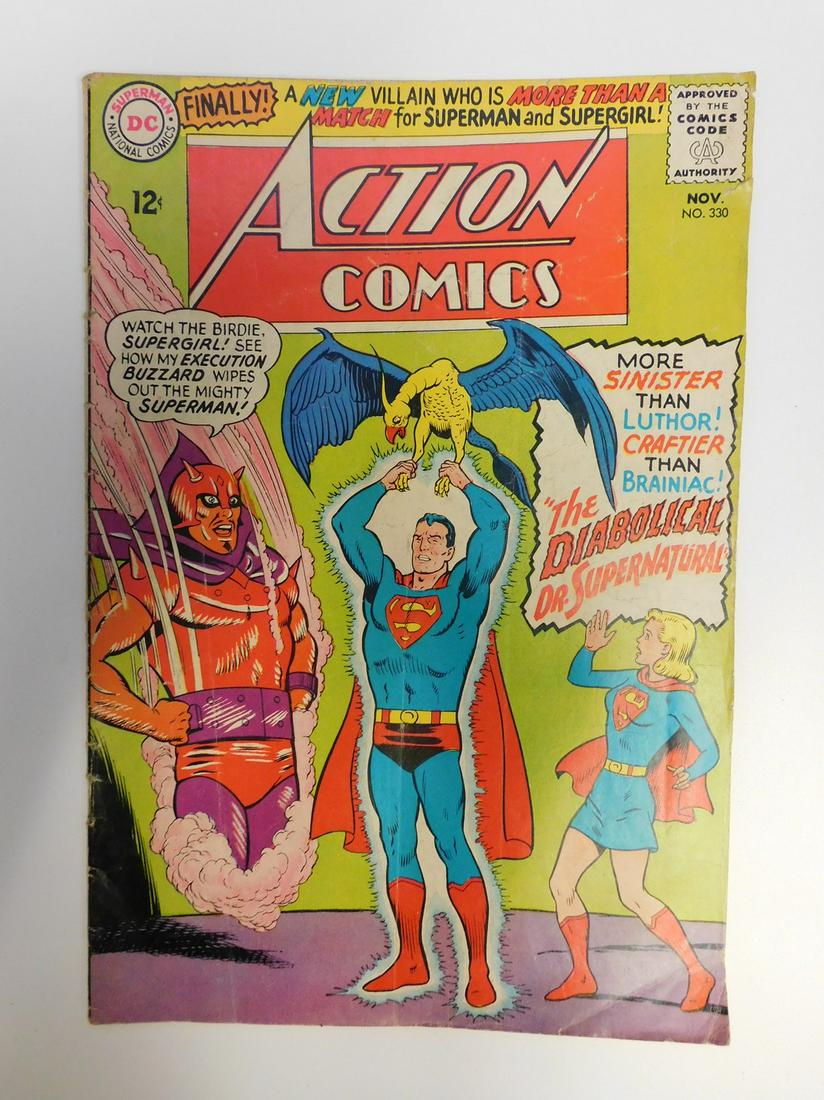Action Comics #330: No Reserve! Action Comics #330: VG- Shipping: Individual Comics: Flat-rate of $9.99 (1-8 comics) or $19.99 (9+ comics) to anywhere within the contiguous U.S. International: Foreign shipping rates are 