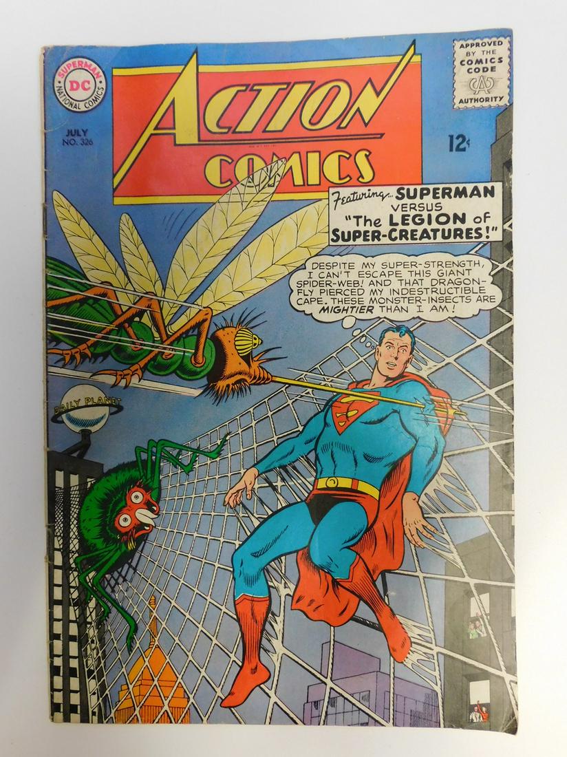 Action Comics #326: No Reserve! Action Comics #326: VG Shipping: Individual Comics: Flat-rate of $9.99 (1-8 comics) or $19.99 (9+ comics) to anywhere within the contiguous U.S. International: Foreign shipping rates are d