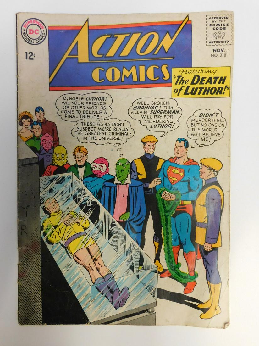 Action Comics #318: No Reserve! Action Comics #318: GVG Shipping: Individual Comics: Flat-rate of $9.99 (1-8 comics) or $19.99 (9+ comics) to anywhere within the contiguous U.S. International: Foreign shipping rates are 