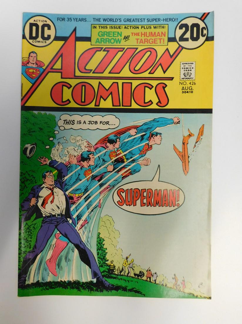 Action Comics #426: No Reserve! Action Comics #426: FN- Shipping: Individual Comics: Flat-rate of $9.99 (1-8 comics) or $19.99 (9+ comics) to anywhere within the contiguous U.S. International: Foreign shipping rates are 