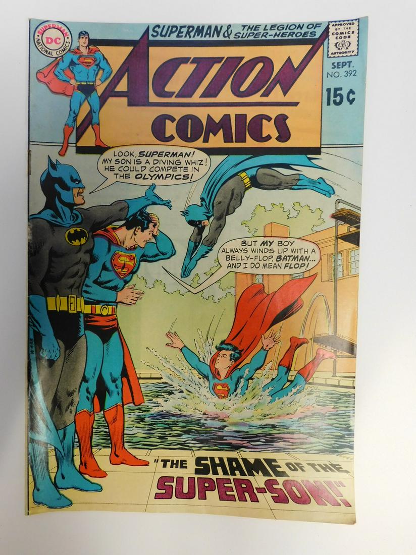 Action Comics #392: No Reserve! Action Comics #392: VG Shipping: Individual Comics: Flat-rate of $9.99 (1-8 comics) or $19.99 (9+ comics) to anywhere within the contiguous U.S. International: Foreign shipping rates are d