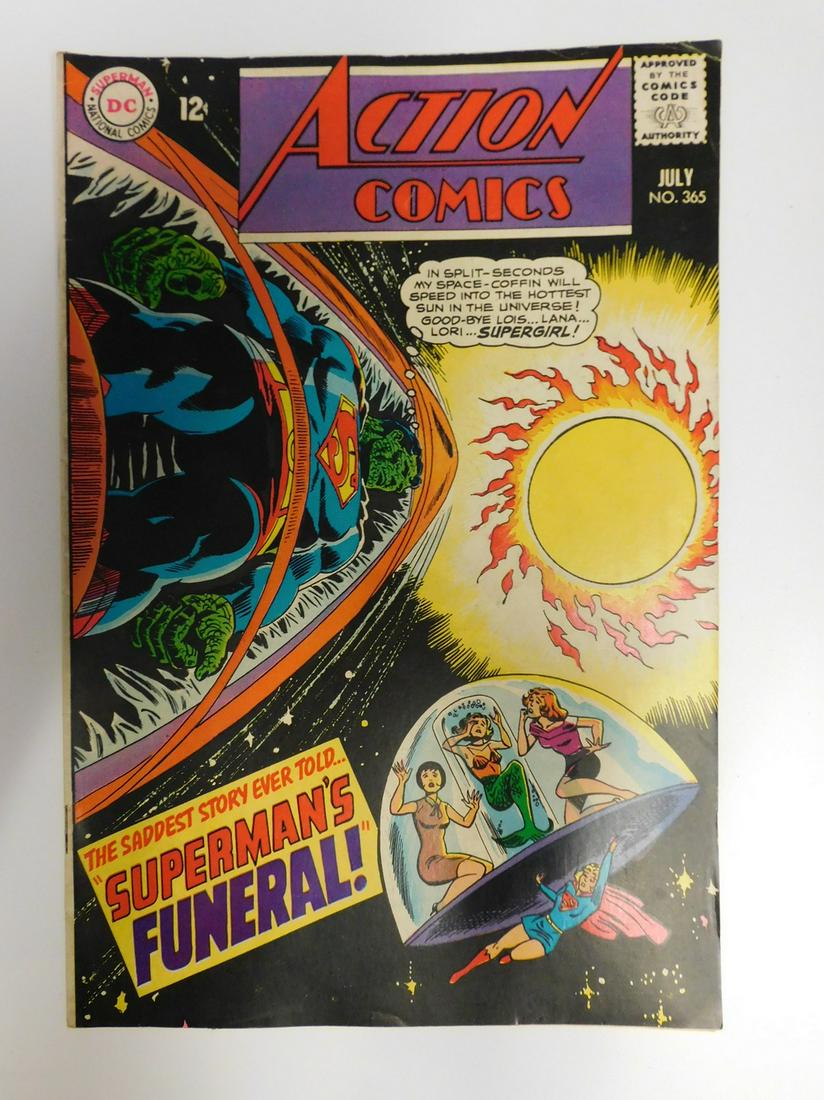 Action Comics #365: No Reserve! Action Comics #365: VG+ Shipping: Individual Comics: Flat-rate of $9.99 (1-8 comics) or $19.99 (9+ comics) to anywhere within the contiguous U.S. International: Foreign shipping rates are 
