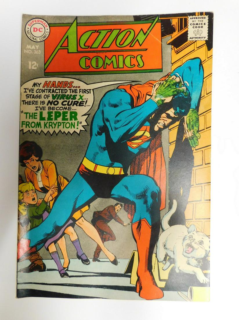 Action Comics #363: No Reserve! Action Comics #363: VG Shipping: Individual Comics: Flat-rate of $9.99 (1-8 comics) or $19.99 (9+ comics) to anywhere within the contiguous U.S. International: Foreign shipping rates are d
