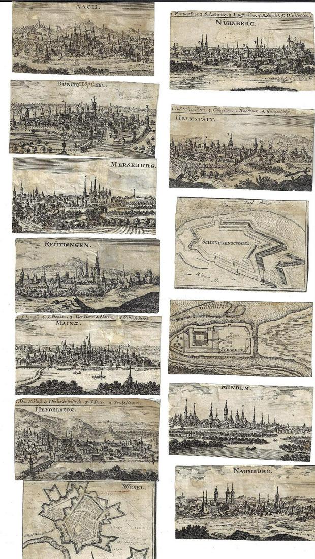 Group of Thirteen 17th C German Town Views (1 of 1)