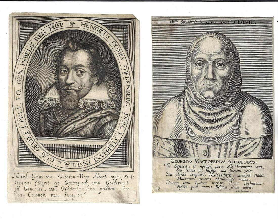 Two 17th C Dutch Engravings Notables (1 of 1)
