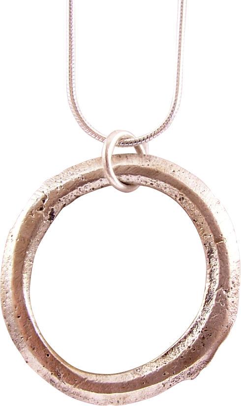 VIKING PROTECTIVE BROOCH NECKLACE 10th-11th C.: Worn in numbers on the surface of the jerkin, these small metal brooches provided a measure of protection against sword cuts and, in fact, were a form of armor. See current Public Television programmi