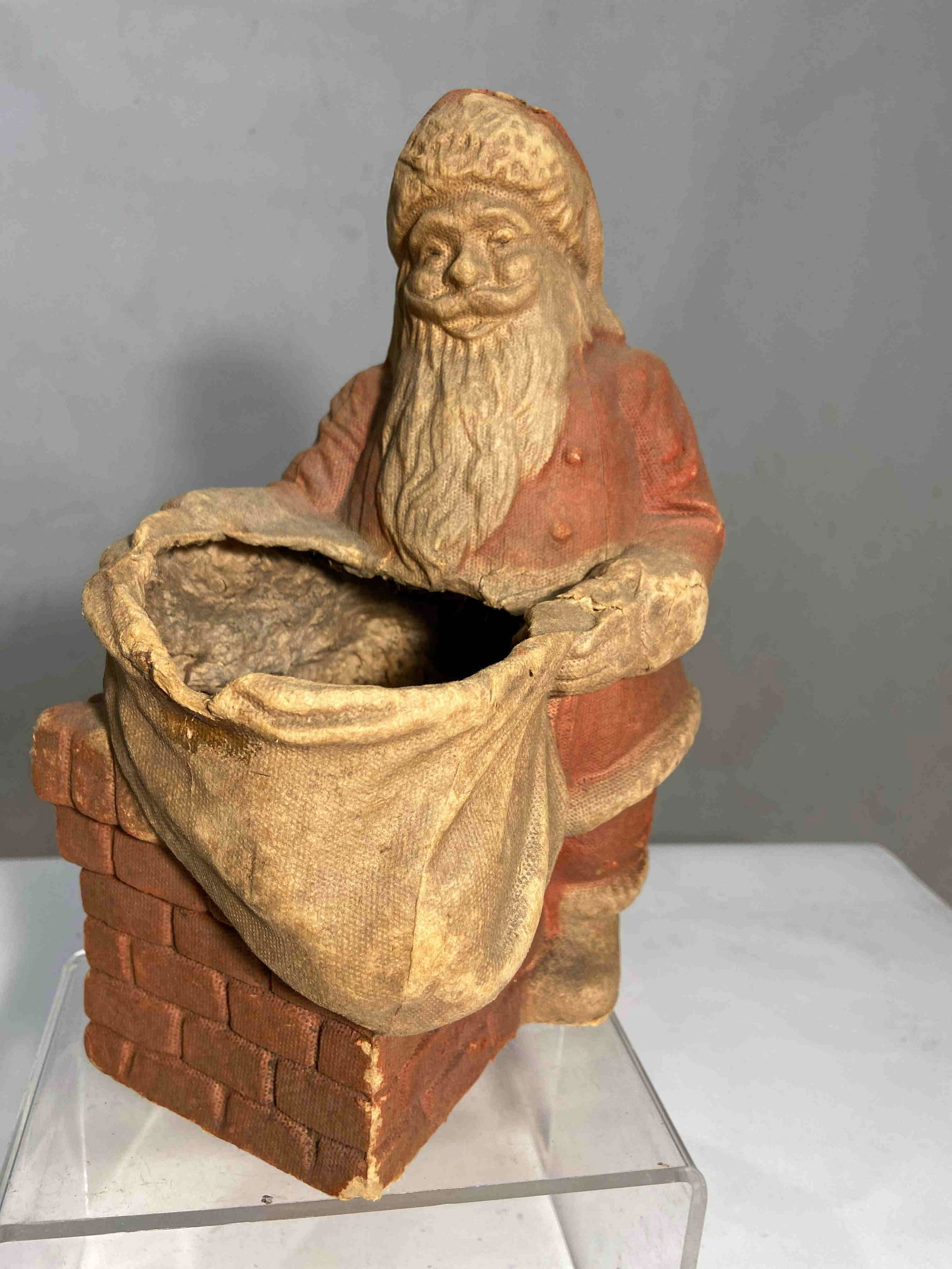 Papier Mache Santa at chimney (1 of 1)