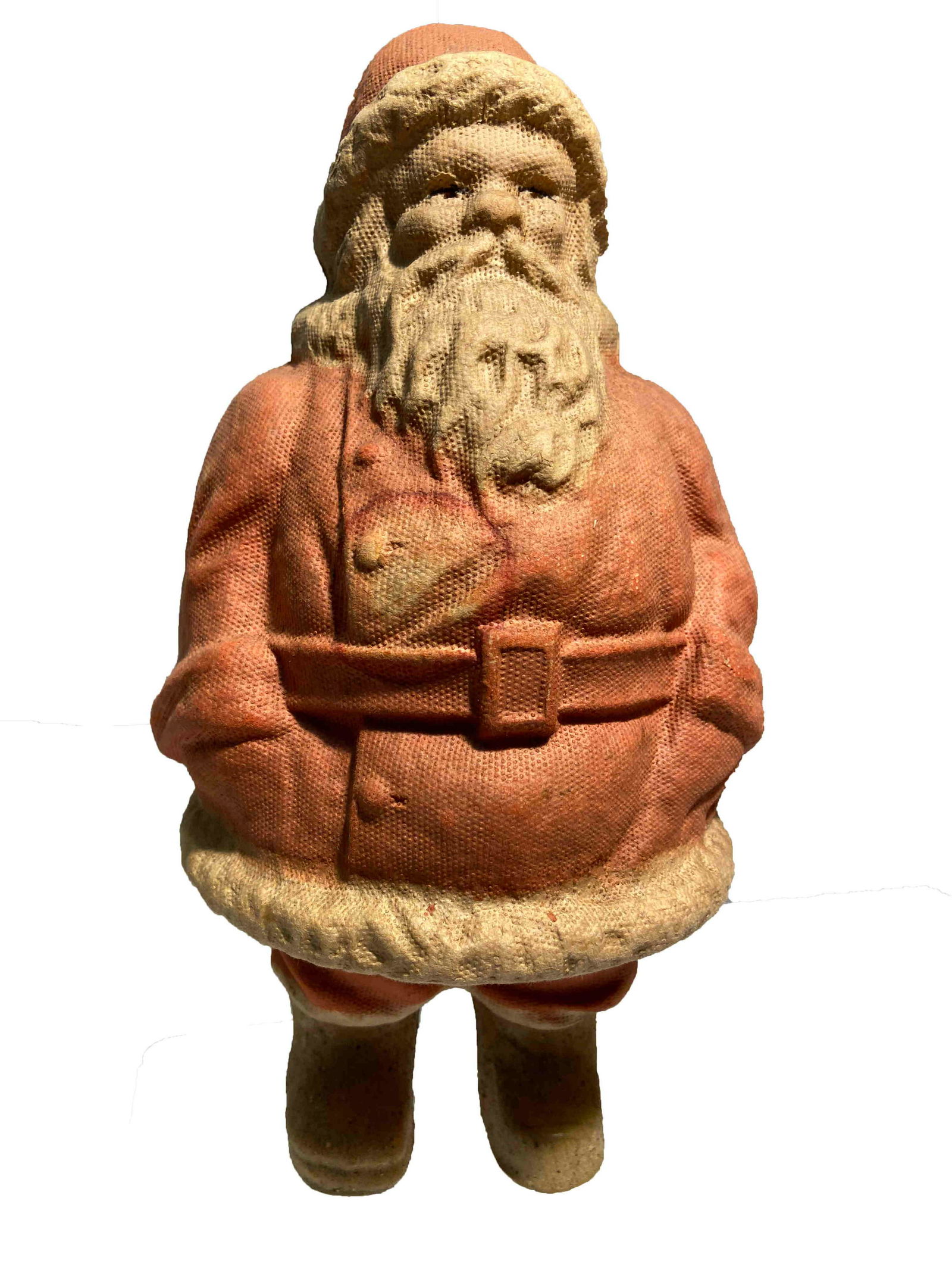 Papier Mache Santa: Title: Papier Mache Santa Dimension: 10” Additional Information: A candy storage unit. Shipping: Domestic: Flat-rate of $15.00 to anywhere within the contiguous U.S. International: Foreign shipping