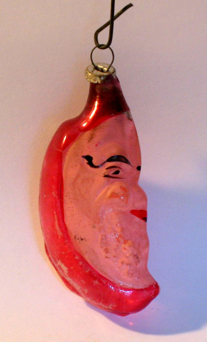 Early Glass Man In The Moon Feather Tree Ornament. (1 of 2)