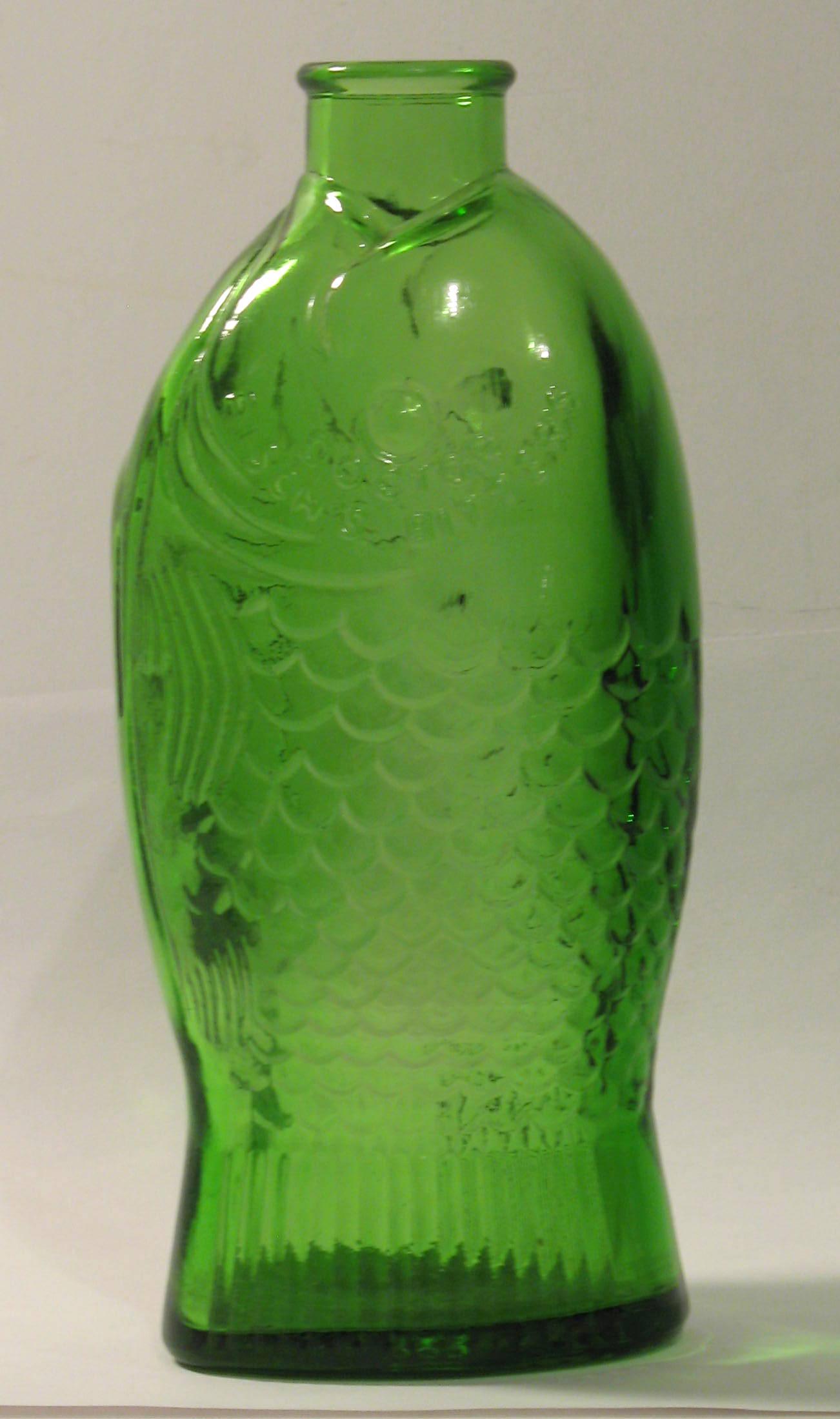 Decorative Green Fish Bottle. (1 of 1)
