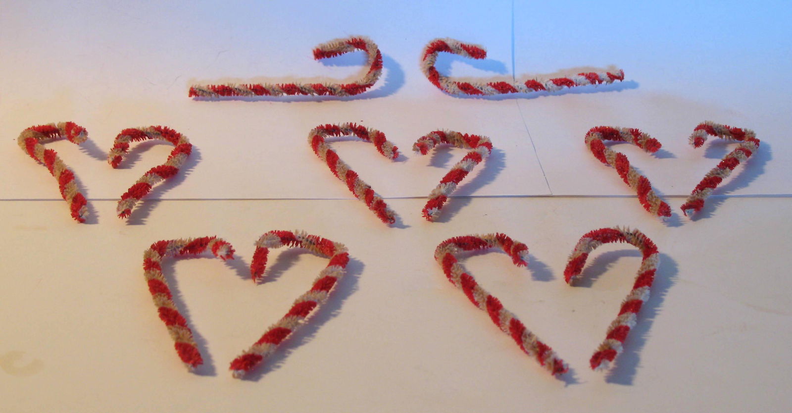 Group Of Early Christmas Candy Cane Ornaments. (1 of 1)