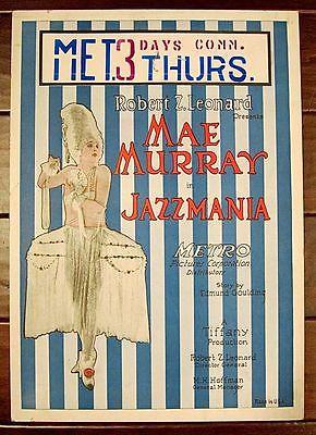 Jazzmania 1923 Silent Window Card Poster Musical About: Jazzmania 1923 Silent Window Card Poster Musical About A Country Named Jazzland! Please refer to the attached image for a detailed view of this original vintage poster. Reserve: $399.99 Shipping: Dome