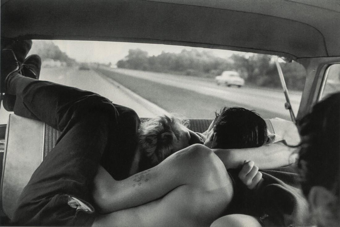 BRUCE DAVIDSON - Backseat Couple, Brooklyn, 1959: Artist: BRUCE DAVIDSON Title: Backseat Couple, Brooklyn, 1959 Medium: Photo Litho, 2016, Spain Dimensions: 8.65x5.8" Description: Heat Wax Mounted on 8.5x11" Conservation Board Artist Bio: Bruce David