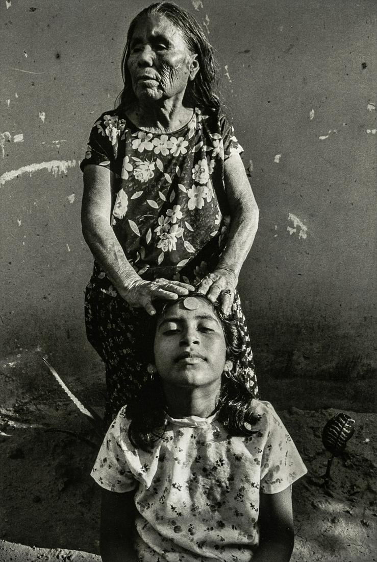 GRACIELA ITURBIDE - Healing, Juchitan, Oaxaca, 1988: Artist: GRACIELA ITURBIDE Title: Healing, Juchitan, Oaxaca, 1988 Medium: Photo Litho, 1996, Italy Dimensions: 6.7x10" Description: Heat Wax Mounted on 11x14" Conservation Board Artist Bio: Graciela It