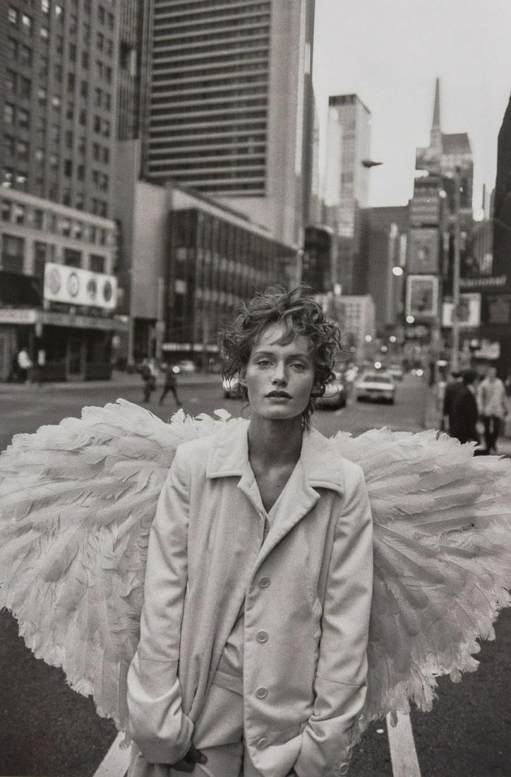 PETER LINDBERGH - Amber Valletta, Harper's, NY, 1993: Artist: PETER LINDBERGH Title: Amber Valletta, Harper's, NY, 1993 Medium: Photo Litho, 2012, Italy Dimensions: 8x11.95" Description: Heat Wax Mounted on 12x16" Conservation Board Artist Bio: Peter Lin