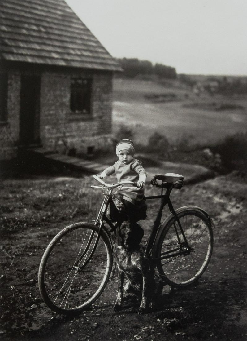 AUGUST SANDER - Child of Forest Rangers, 1931: Artist: AUGUST SANDER Title: Child of Forest Rangers, 1931 Medium: Photo Litho, 2012, Italy Dimensions: 8.65x11.95" Description: Heat Wax Mounted on 12x16" Conservation Board Artist Bio: August Sander