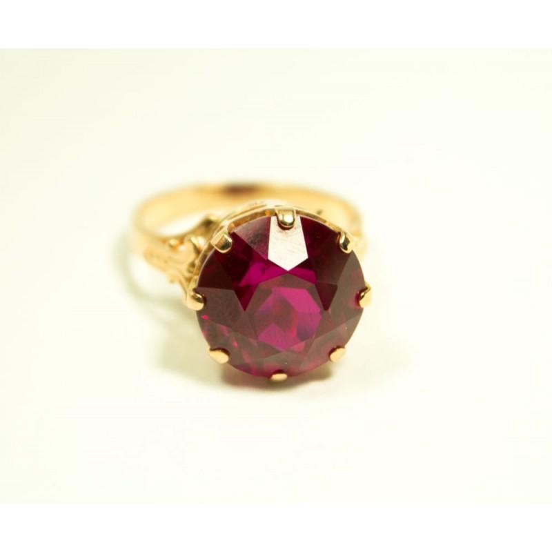 Vintage 14K gold ring with ruby 4.5 gr. (1 of 16)