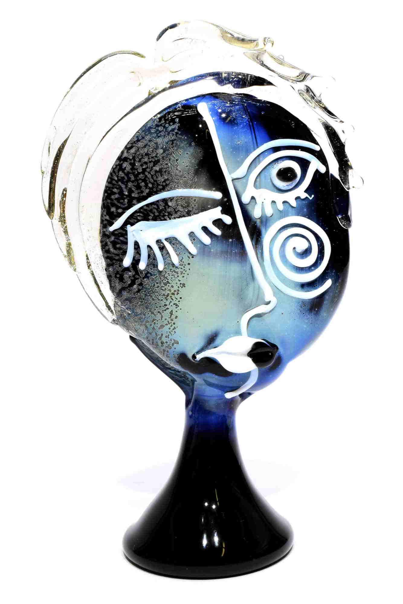 Murano glass Picasso sculpture signed: Title: Murano glass Picasso sculpture signed Date/Period: 2020 Origin: Murano Dimension: 14 x 8 cm 110 grams Material: glass Additional Information: Original sculpture Picasso Stile, made by glass mas