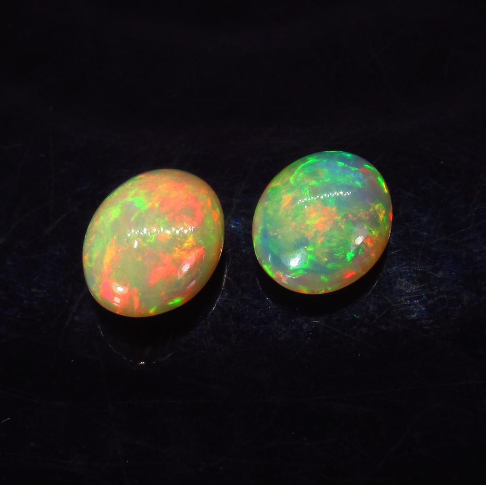 5.30 Ct Natural Ethiopian Multi-Color Fire Opal Oval (1 of 3)