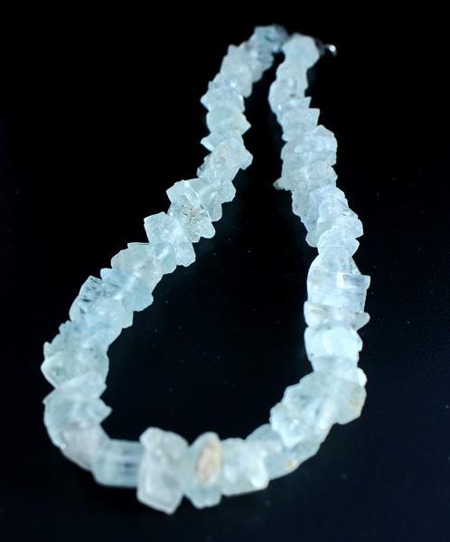 Natural & unheated~ Blue Aquamarine Bead String (1 of 9)