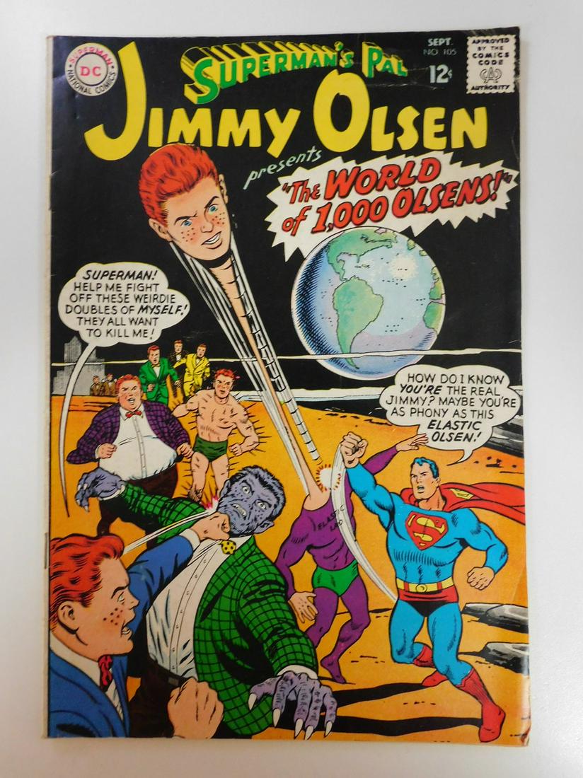 Superman's Pal Jimmy Olsen #105: No Reserve! Superman's Pal Jimmy Olsen #105: VG Shipping: Individual Comics: Flat-rate of $9.99 (1-8 comics) or $19.99 (9+ comics) to anywhere within the contiguous U.S. International: Foreign shippin