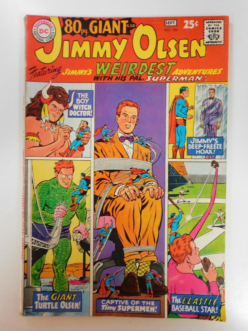 Superman's Pal Jimmy Olsen #104: No Reserve! Superman's Pal Jimmy Olsen #104: VG Shipping: Individual Comics: Flat-rate of $9.99 (1-8 comics) or $19.99 (9+ comics) to anywhere within the contiguous U.S. International: Foreign shippin