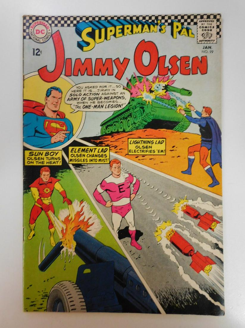 Superman's Pal Jimmy Olsen #99: No Reserve! Superman's Pal Jimmy Olsen #99: VG Shipping: Individual Comics: Flat-rate of $9.99 (1-8 comics) or $19.99 (9+ comics) to anywhere within the contiguous U.S. International: Foreign shipping