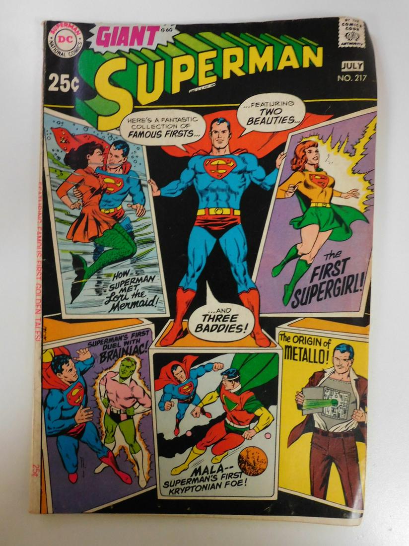 Superman #217: No Reserve! Superman #217. VG+ Shipping: Individual Comics: Flat-rate of $9.99 (1-8 comics) or $19.99 (9+ comics) to anywhere within the contiguous U.S. International: Foreign shipping rates are deter