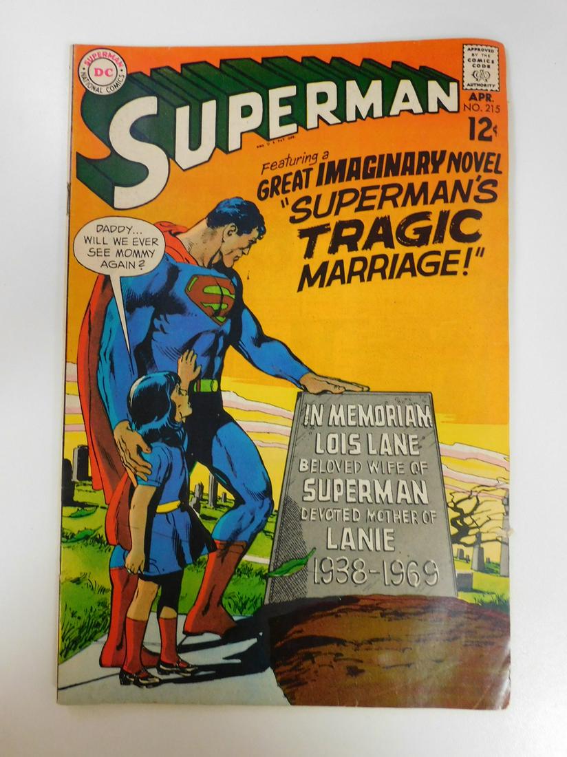 Superman #215: No Reserve! Superman #215. VG/FN Shipping: Individual Comics: Flat-rate of $9.99 (1-8 comics) or $19.99 (9+ comics) to anywhere within the contiguous U.S. International: Foreign shipping rates are det