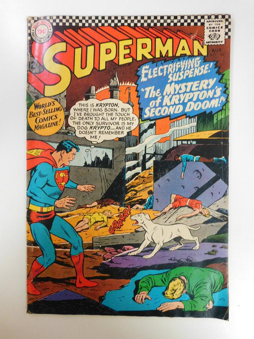 Superman #189: No Reserve! Superman #189. VG- Shipping: Individual Comics: Flat-rate of $9.99 (1-8 comics) or $19.99 (9+ comics) to anywhere within the contiguous U.S. International: Foreign shipping rates are deter