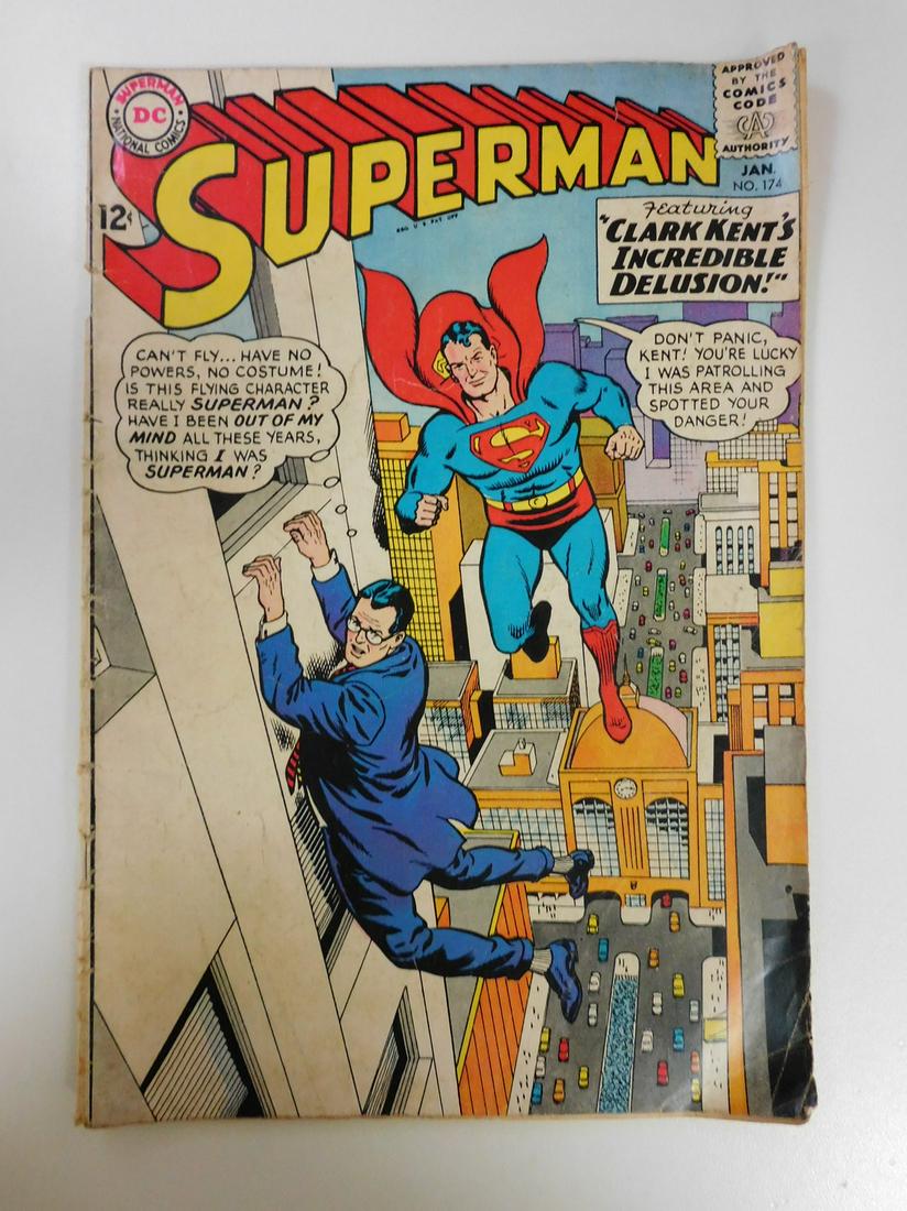 Superman #174: No Reserve! Superman #174. VG- Shipping: Individual Comics: Flat-rate of $9.99 (1-8 comics) or $19.99 (9+ comics) to anywhere within the contiguous U.S. International: Foreign shipping rates are deter