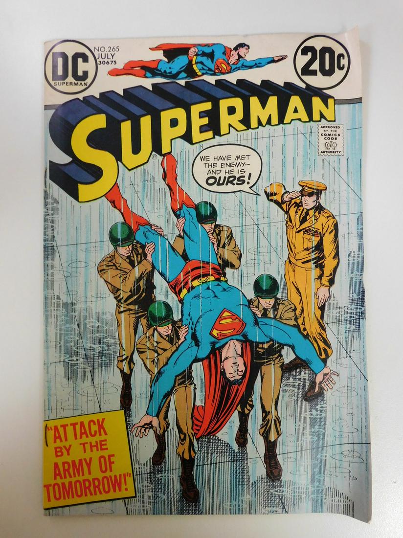 Superman #265: No Reserve! Superman #265. VG/FN Shipping: Individual Comics: Flat-rate of $9.99 (1-8 comics) or $19.99 (9+ comics) to anywhere within the contiguous U.S. International: Foreign shipping rates are det
