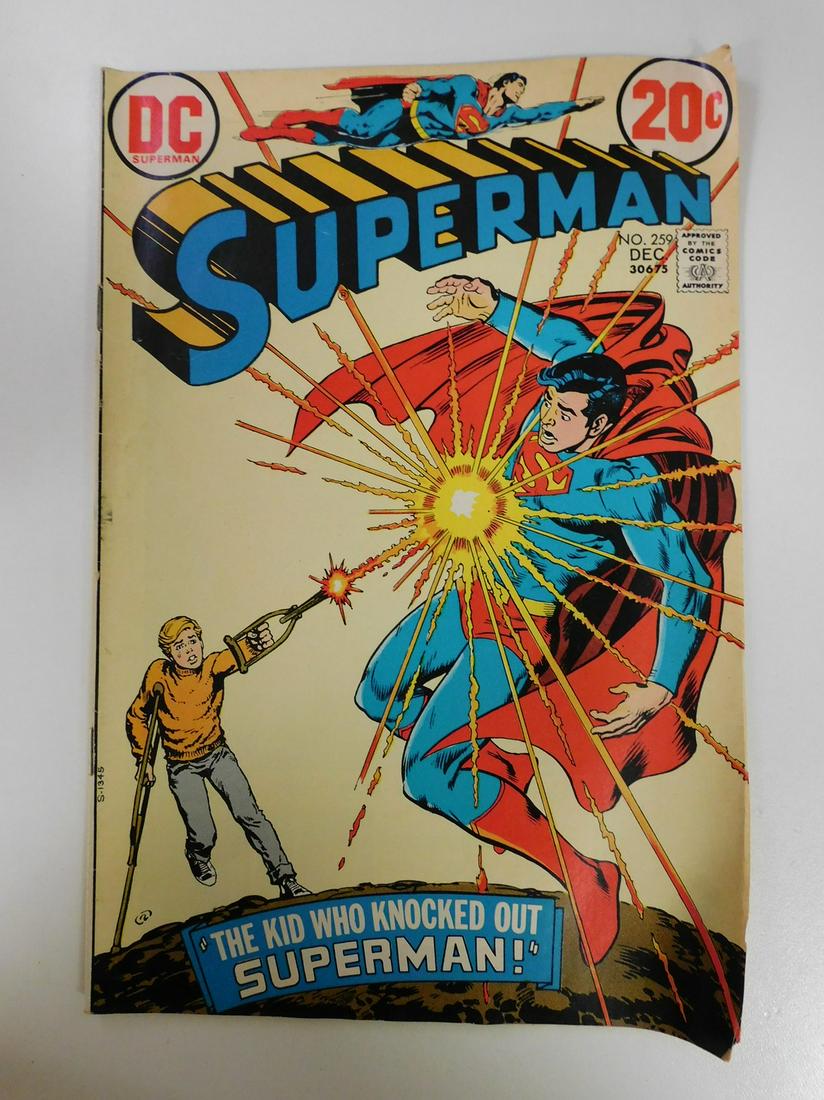 Superman #259: No Reserve! Superman #259. VG Shipping: Individual Comics: Flat-rate of $9.99 (1-8 comics) or $19.99 (9+ comics) to anywhere within the contiguous U.S. International: Foreign shipping rates are determ