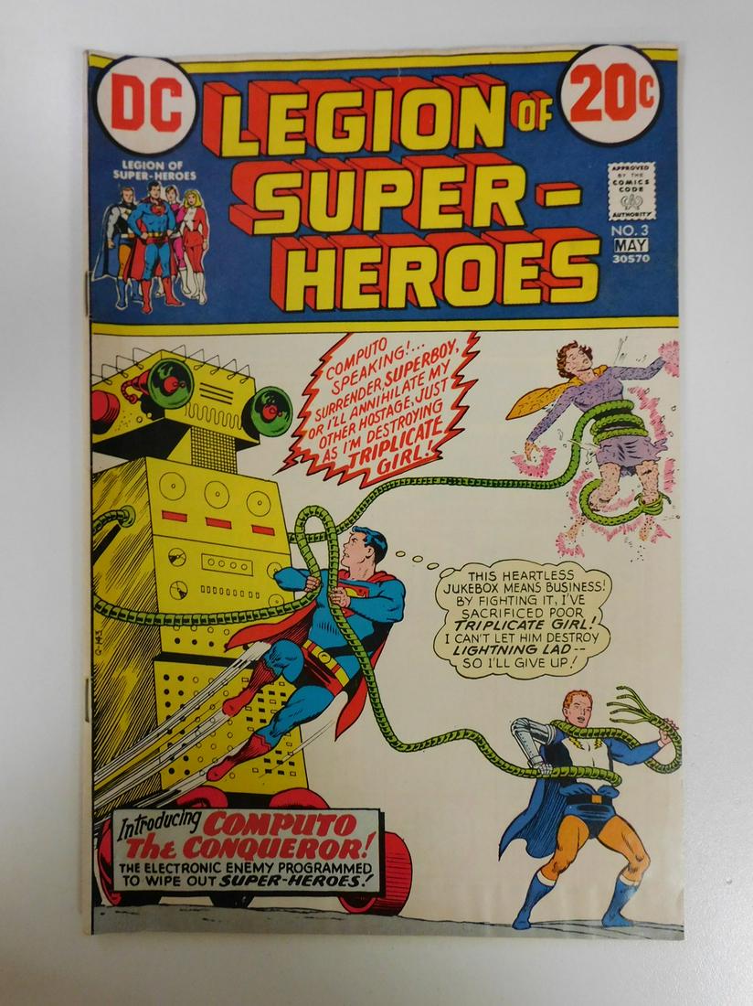 Legion of Super-Heroes #3: No Reserve! Legion of Super-Heroes #3. VG Shipping: Individual Comics: Flat-rate of $9.99 (1-8 comics) or $19.99 (9+ comics) to anywhere within the contiguous U.S. International: Foreign shipping rate