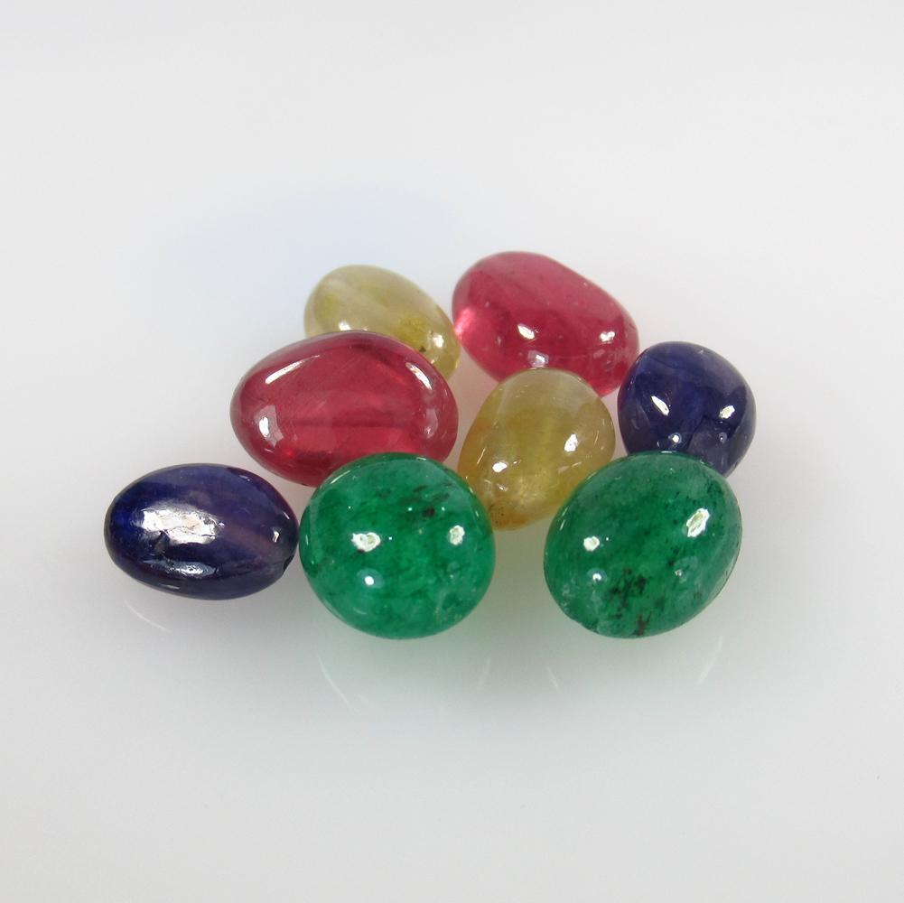33.61 Ctw Natural 8 Emerald, Ruby, Sapphire Beads (1 of 2)