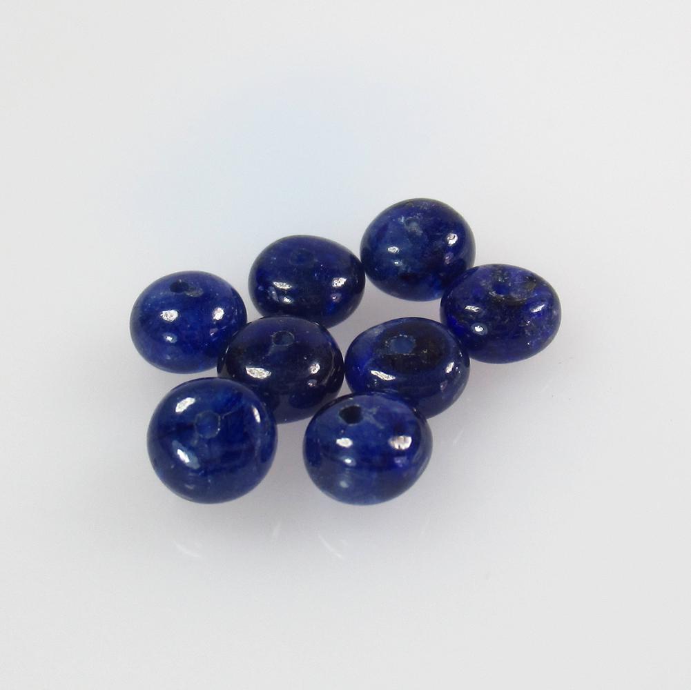 10.77 Ctw Natural 8 Blue Sapphire Round Beads (1 of 2)