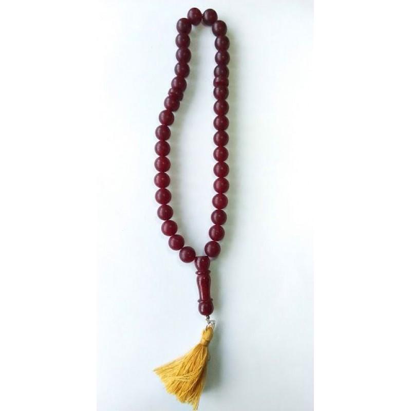 40 g. Natural Baltic amber rosary imam red cherry amber (1 of 16)