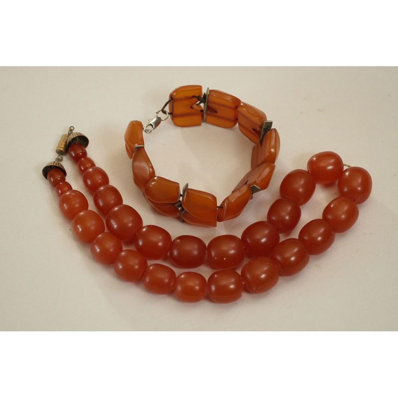 Butterscotch natural Baltic amber set of necklace and (1 of 20)