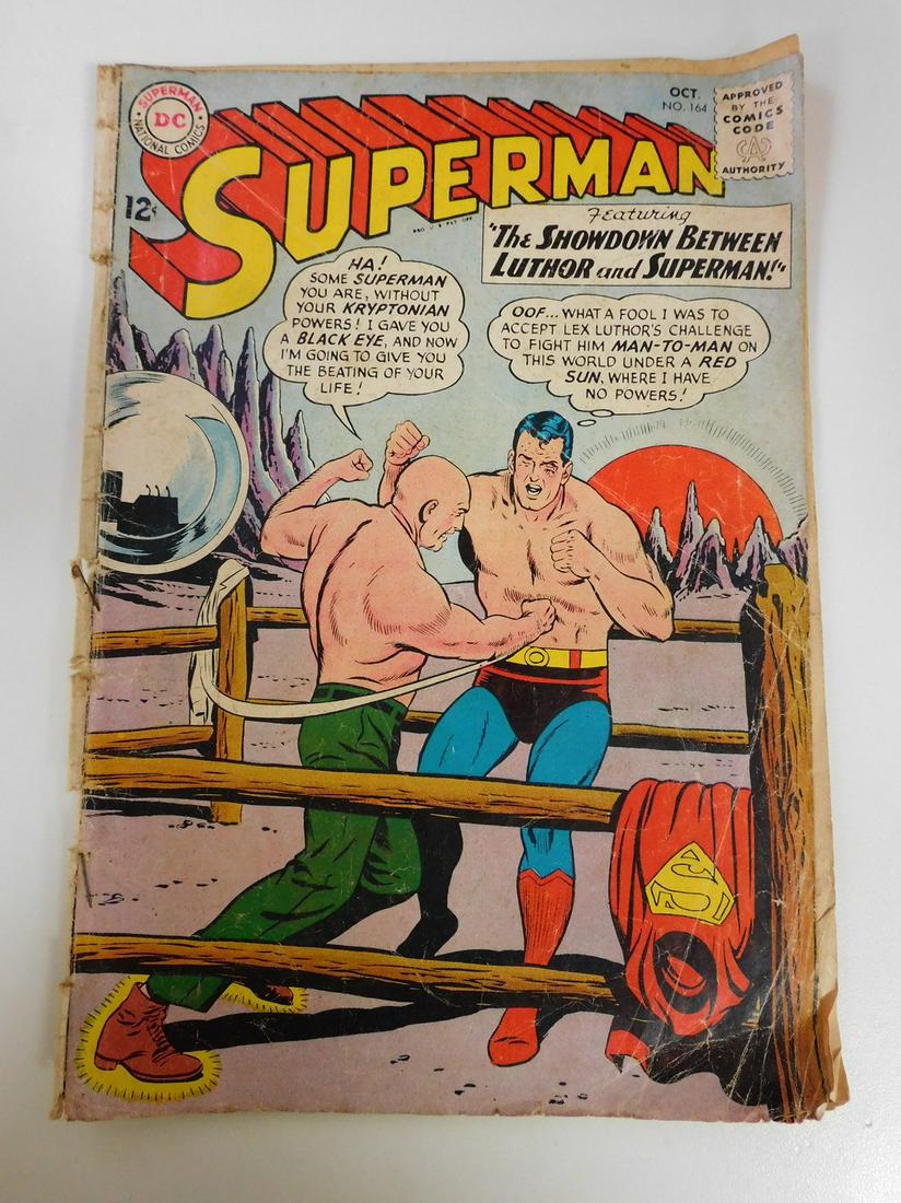 Superman #164: No Reserve! Superman #164. GD+ Extra Staples Added Shipping: Individual Comics: Flat-rate of $9.99 (1-8 comics) or $19.99 (9+ comics) to anywhere within the contiguous U.S. International: Foreign ship